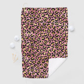 Pink und Gold Leopard Serie Design 15 Golfhandtuch (Insitu)