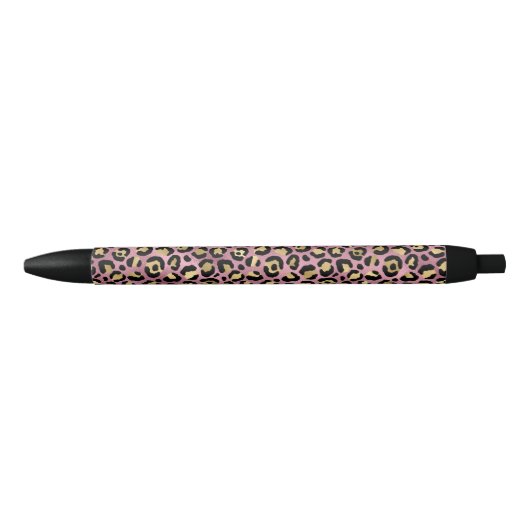 Pink und Gold Leopard Serie Design 15 Kugelschreiber (Vorderseite)