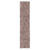 Pink und Gold Leopard Serie Design 15 Kurzer Tischläufer (Vorderseite)