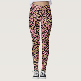 Pink und Gold Leopard Serie Design 15 Leggings