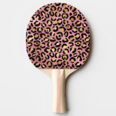 Pink und Gold Leopard Serie Design 15 Tischtennis Schläger (Rückseite)