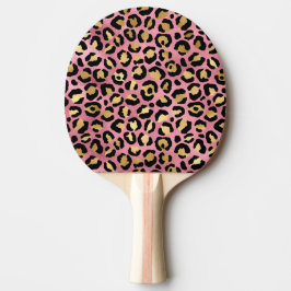 Pink und Gold Leopard Serie Design 15 Tischtennis Schläger