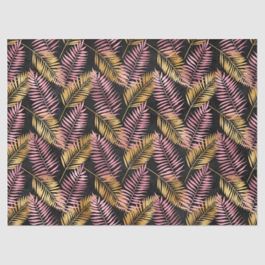 Pink und Gold Leopard Serie Design 17 Seidenpapier (Vorderseite)