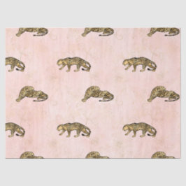 Pink und Gold Leopard Serie Design 18 Seidenpapier