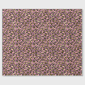 Pink und Gold Leopard Spot Muster Geschenkpapier (Flach)