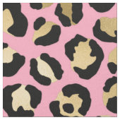 Pink und Gold Leopard Spot Muster Stoff (Nahaufnahme)