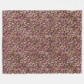Pink- und Gold-Leoparden-Serien-Design 15 Fleecedecke (Vorderseite (Horizontal))