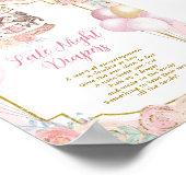 Pink und Gold Magic Carousel Spate Night Diaper Poster (Ecke)