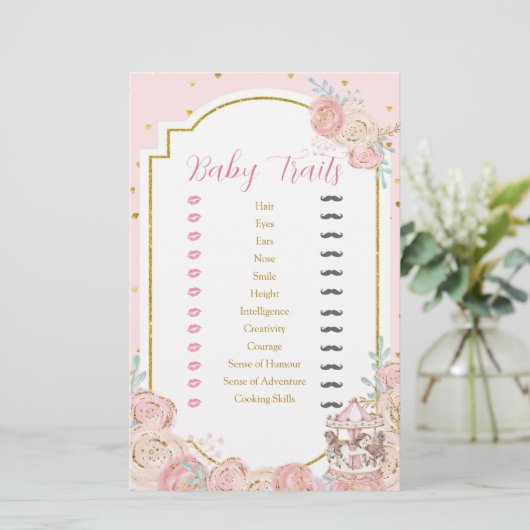 Pink und Gold Magical Carousel Baby Tracks (Stehend Vorderseite)