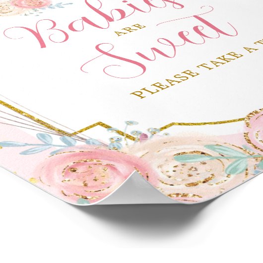 Pink und Gold Magical Carousel Bitte nehmen Sie ei Poster (Ecke)