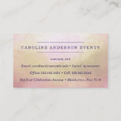 Pink und Gold mit Boho-Blume Visitenkarte (Rückseite)