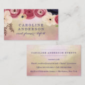 Pink und Gold mit Boho-Blume Visitenkarte (Vorne/Hinten)