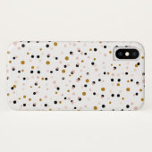 Pink und Gold Moderne Konfetti Dots Muster Case-Mate iPhone Hülle (Rückseite (Horizontal))