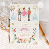 Pink und Gold Nutcracker Birthday Sugum Pflaume Fa Einladung