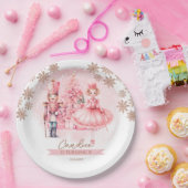 Pink und Gold Nutcracker Birthday Sugum Pflaume Fa Pappteller (Party)