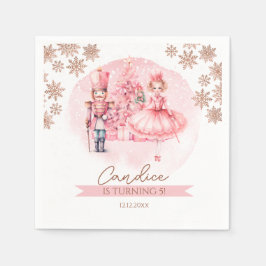 Pink und Gold Nutcracker Birthday Sugum Pflaume Fa Serviette