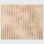 Pink und Gold Paris Shimmer Foil Streifen Muster Geschenkpapier (Flach)