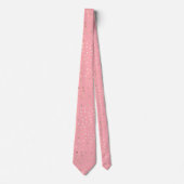 Pink und Gold Polka Dot Neck Tie Krawatte (Vorderseite)