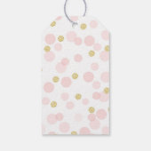 Pink und Gold Princess Confetti Vielen Dank Geschenkanhänger (Rückseite)