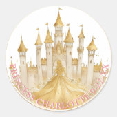 Pink und Gold Princess Party Royal Gevor Sticker (Vorderseite)