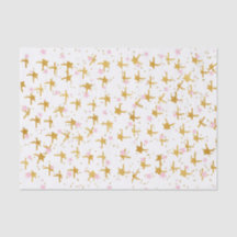 Pink und Gold Stars Confetti Tissue Paper