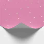 Pink und Gold Stars Weihnachtswrapping Paper Geschenkpapier (Ecke)