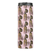 Pink und Gold Steampunk Thermosbecher (Rückseite)