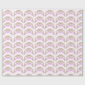 Pink und Gold Tiara Wrapping Paper Geschenkpapier (Flach)