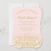 Pink und Gold Twinkle Brautparty Einladung (Vorderseite)