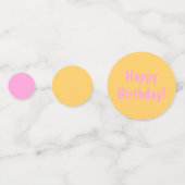 Pink und Gold überprüft personalisierbar Konfetti (Rückseiten)