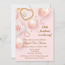 Pink und Gold Valentine Baby Dusche