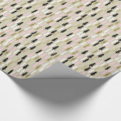 Pink- und Gold-Weihnachtsbaum-Muster-Geschenkpapie Geschenkpapier (Ecke)