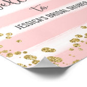 Pink und Gold Willkommenspopulver drucken Poster (Ecke)