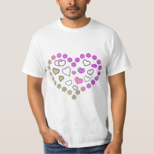 Pink- und Goldfarbverlauf-Clip-Art T-Shirt