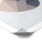 Pink und Grau Abstrakt Circle Poster 1 (Ecke)