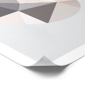 Pink und Grau Abstrakt Circle Poster 2 (Ecke)