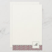 Pink und Grau-Dots-Musterböden Briefpapier (Vorne/Hinten)