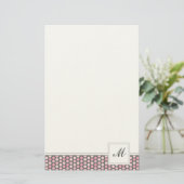 Pink und Grau-Dots-Musterböden Briefpapier (Stehend Vorderseite)