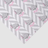 Pink und Grau Elephant Baby Dusche Seidenpapier (Ausschnitt)