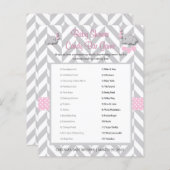 Pink und Grau Elephant Baby Duwer Game (Vorne/Hinten)