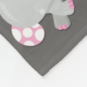 Pink und Grau Elephant Muster drucken Fleecedecke (Ecke)