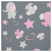 Pink und Grau Elephant Muster drucken Stoff (Muster)