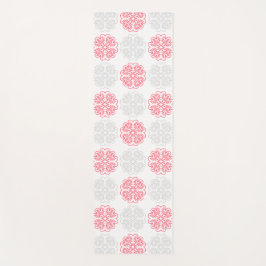 Pink und Grau Geblüht Muster Moderne Yoga Mat Yogamatte