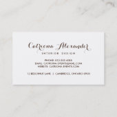 Pink und Grau Mason Jars Business Card Visitenkarte (Rückseite)