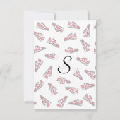 Pink und Grau Niedliche Schneefälle Einladung (Rückseite)