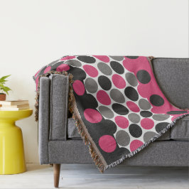 Pink und Grau Polka Dot Decke