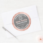 Pink und Grau - Produktverpackungen für benutzerde Runder Aufkleber (Umschlag)