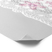 Pink und Grau Twin Baby Girl Princess Poster (Ecke)