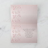 Pink und Graue Blüte Danke Karte (Innenseite)
