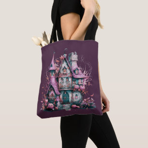 Pink und Graue Spuk häusliche Halloween Tasche